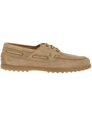 Tod's Suede Boat Shoe - Brown