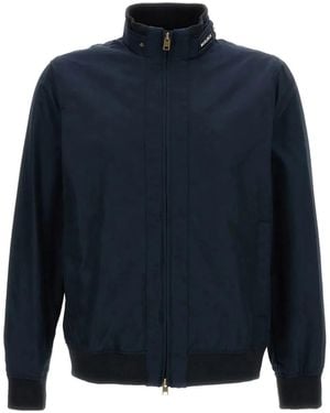 Woolrich Spring Lewis Bomber Cotton Jacket - Blue