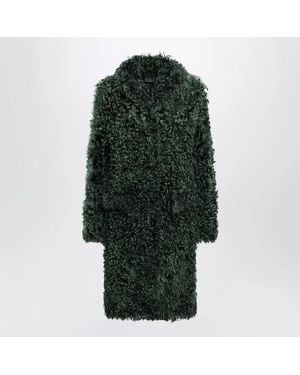 Prada Emerald Fur Coat - Green