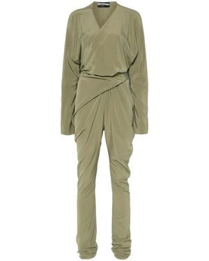 Cortana Serp Silk Jumpsuit - Green