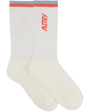 Autry Socks With Logo - White