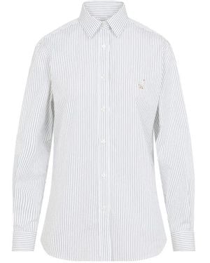 Moschino Fantasia Bianco Striped Shirt - White