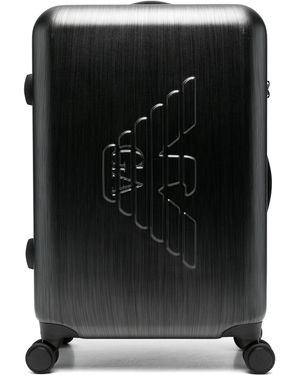 Emporio Armani Gunmetal Abs Trolley - Black