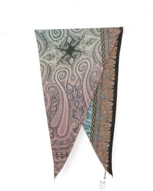Pierre Louis Mascia Printed Silk Scarf - Grey