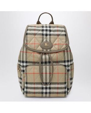 Burberry Check Horseshoe Backpack - Metallic