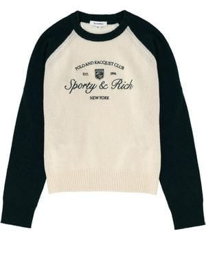 Sporty & Rich Sporty&Rich Jersey With Logo - Black
