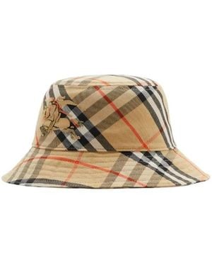 Burberry Mh Check Bucket - Natural