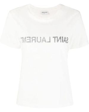 Saint Laurent Reverse Logo T-shirt - White