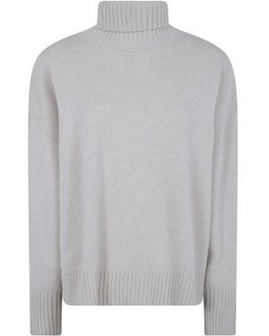 Soeur William" Oversize Turtleneck Jumper - Grey