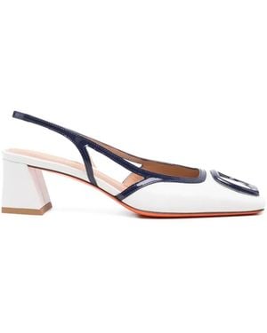 Santoni "Atena" Sling Back T. 050 - White