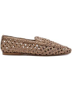 forte_forte Leather Loafers - White