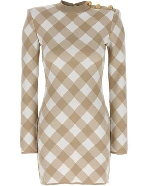 Balmain Vichy Dress - Natural