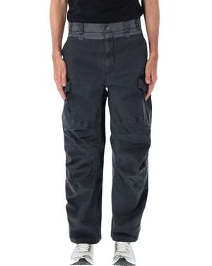 DIESEL Cargo Trousers With Relaxed Fit - Black