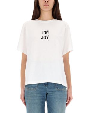 Victoria Beckham Slogan Tshirt - Green