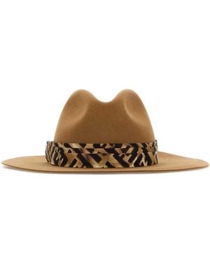 Fendi Camel Felt Hat - Brown