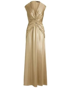 Ralph Lauren Knit Gown Dress - Natural