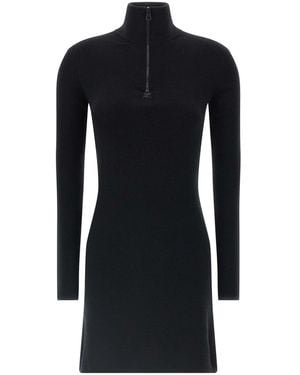Courreges Wool Knit Dress - Black