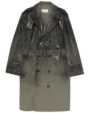 Maison Margiela Leather Coat - Gray