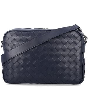 Bottega Veneta Intrecciato Camera Bag - Blue