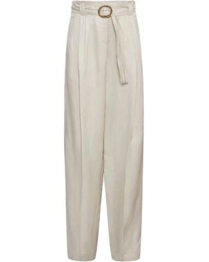 Marella Sand Pants With Belt - White