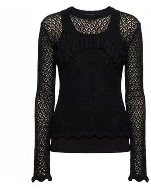 Blumarine Keyhole Rear Asymmetric Dresses - Black