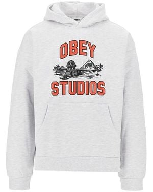 Obey Cairo Cotton-Blend Hoodie - White
