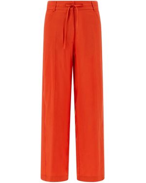 Nude Viscose Pants - Red