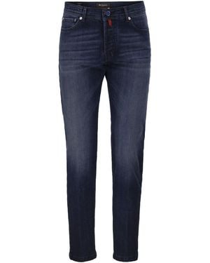 Kiton Five-Pocket Stretch Denim Jeans - Blue