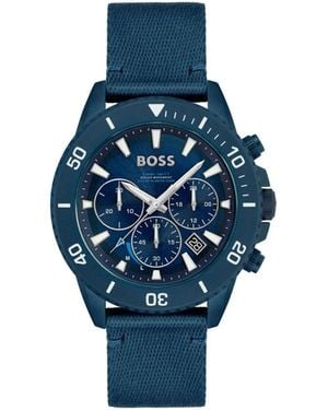 BOSS Admiral Ocean Solar Quartz Chronograph Watch - Blue