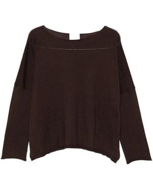 Be You Boat Neck Long Sleeves - Brown