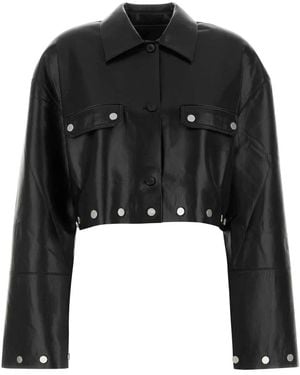 Nanushka Synthetic Leather Kassie Shirt - Black