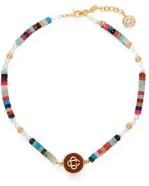 CASABLANCA Multi Bead Necklace - Metallic