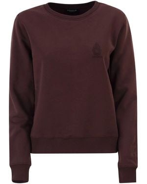 Dondup Slim-Fit Cotton Crew Neck Sweatshirt With Logo - Brown