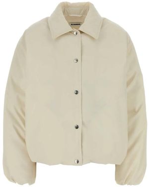 Jil Sander Ivory Polyester Down Jacket - Natural