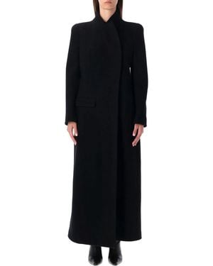 Tom Ford Long Wool Coat Blac - Black