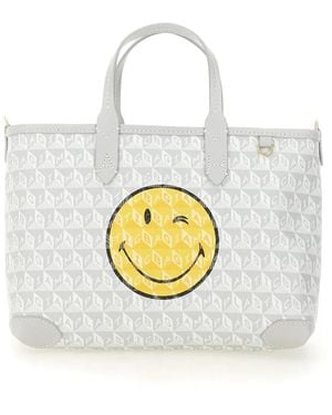 Anya Hindmarch "I Am A Plastic Bag Wink" Tote Bag Xs - White
