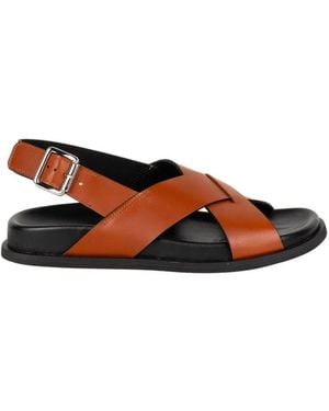 Guglielmo Rotta Twill Sandals Nut - White
