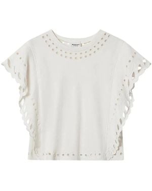 Isabel Marant Isabel Marant Etoile Top Sm Odyle Embroidered Circles - White