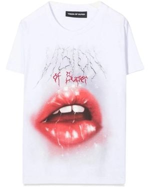 Vision Of Super Rock Mouth Print - White