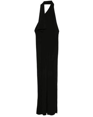 KHAITE Vestido Roza Pañuelo Escote - Black