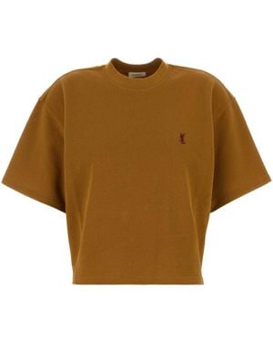 Saint Laurent Piquet T-Shirt - Green
