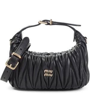 Miu Miu Matelassé Nappa Leather Pouch - Black