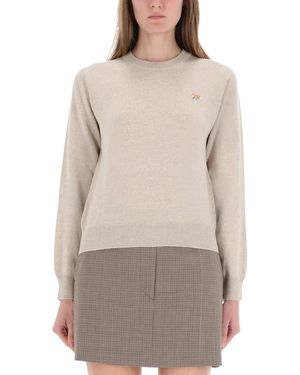 Maison Kitsuné Maison Kitsuné Maglia Baby Fox - Natural
