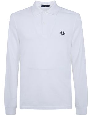 Fred Perry Long Sleeve Shirt - White