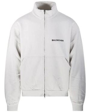 Balenciaga Logo Zip Jacket - White