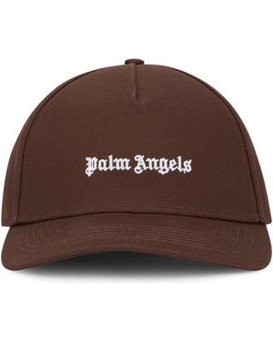 Palm Angels Hat With Cotton Visor - Brown