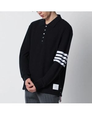 Thom Browne Cotton Polo Shirt - Black
