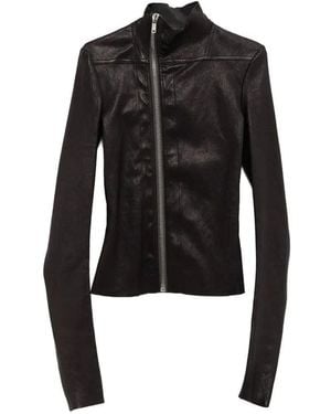 Rick Owens Leather Jacket Gary - Black