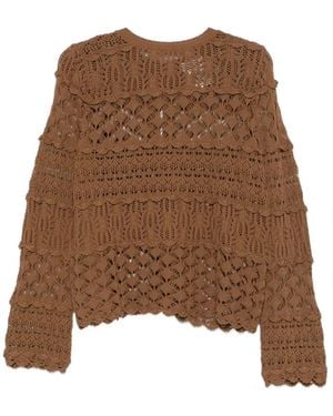 Semicouture Zilla Cotton Cardigan - Brown