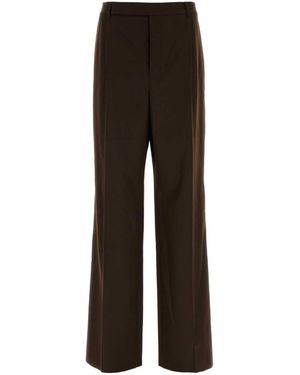 Saint Laurent Flannel Dress Trousers - Black